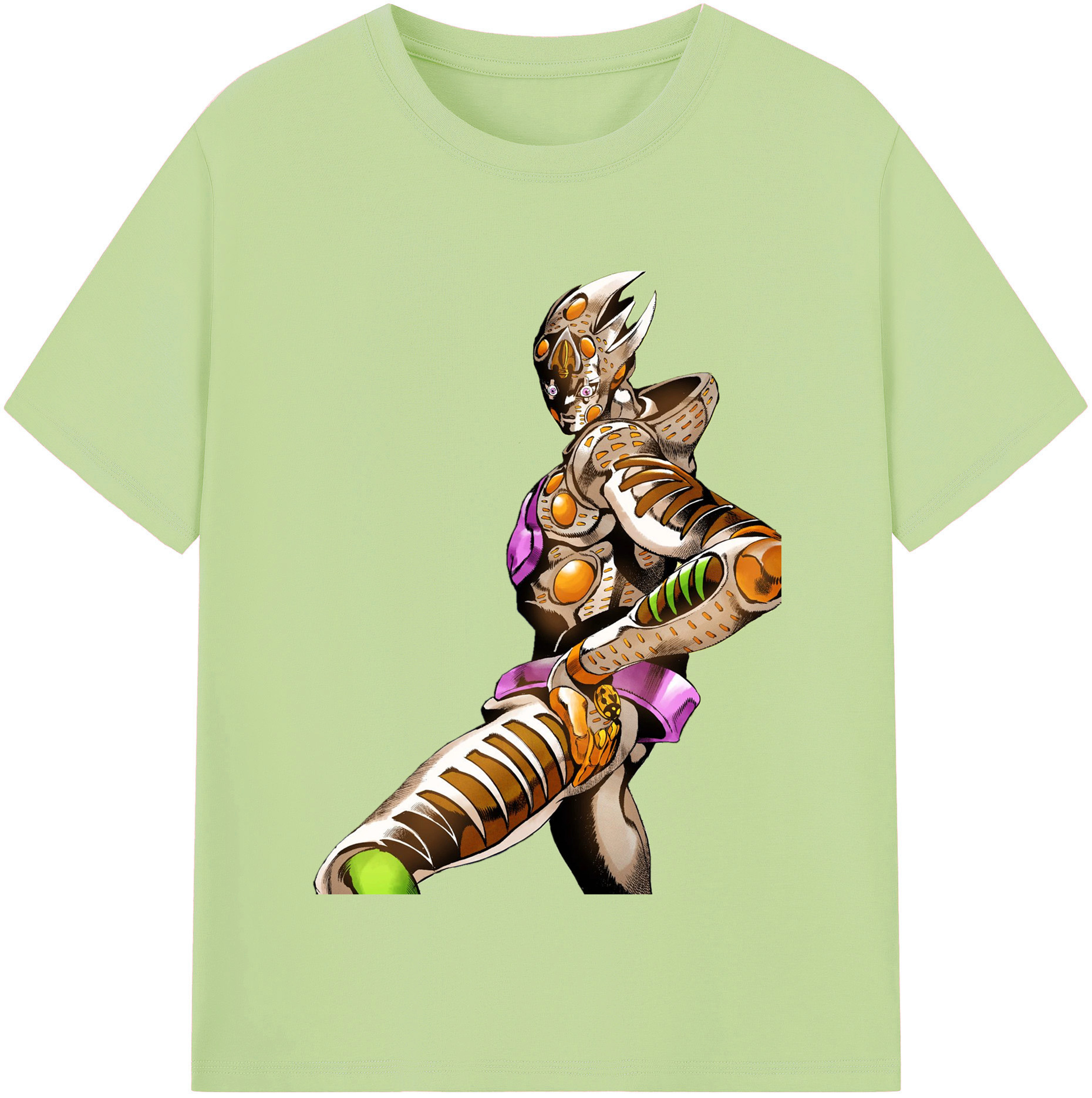 （画像用） ジョジョの奇妙な冒険 ジョルノ?ジョバァーナ JoJo's Bizarre Adventure Giorno Giovanna 綿100％半袖Tシャツ（フロントプリント）